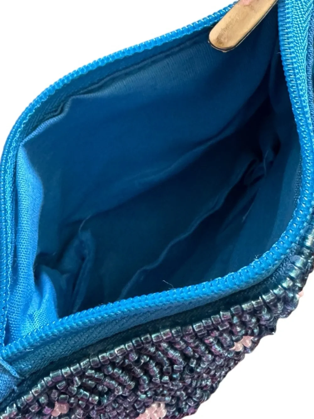 Last One! Handmade Beaded Sea Turtle Wristlet Clutch in Teal and Coral New!